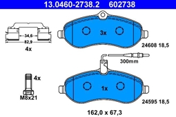 KLOCKI HAM. CITROEN P. JUMPY 1,6-2,0 HDI 07-