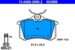 KLOCKI HAM. VW T. GOLF/VENTO/PASSAT/POLO/A4/A6/RENAULT 88-05