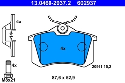 KLOCKI HAM. VW T. CORRADO/GOLF/JETTA/PASSAT/VENTO 83-02