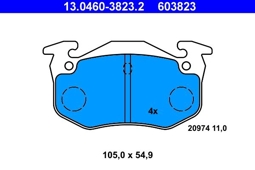 KLOCKI HAM. PEUGEOT T. 206/306 1,4-2,0 94-09
