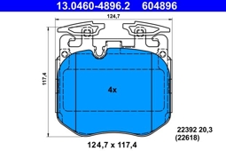 KLOCKI HAM. BMW P. 3/5/6/7/X5 2,0-4,4 15-