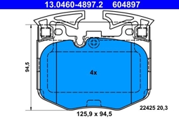 KLOCKI HAM. BMW P. 3/5/6/7/8/X3/X4/X5/X6/X7/Z4 2,0-3,0 15-