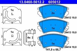 KLOCKI HAM. OPEL P. ASTRA/CASCADA/INSIGNIA/ZAFIRA 1,4-2,0 08-