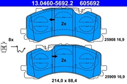 KLOCKI HAM. VW P. TOUAREG 2,0 TFSI/3,0-4,0 TDI 4MOTION 17-