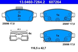 KLOCKI HAM. OPEL T. ASTRA/CASCADA/MOKKA/ZAFIRA 1,3-2,0 CDTI 09-