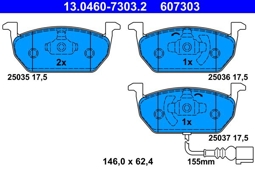 KLOCKI HAM. VW P. GOLF 1,0-2,0 12-