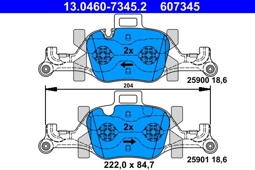 KLOCKI HAM. BMW P. 3/4/5/6/7/X3/X4/X5/X6/IX3 2,0-4,4 15-