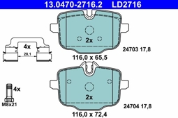 KLOCKI HAM. BMW T. 5/6/7 2,0-4,4 09- CERAMIC