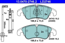 KLOCKI HAM. AUDI P. A4/A5 1,8-3,2 07-17 CERAMIC