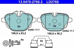 KLOCKI HAM. BMW T. 5/X3/X4/Z4/I8 1,5-3,0 10- CERAMIC