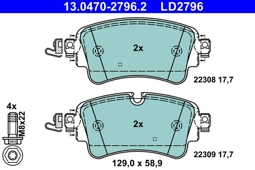 KLOCKI HAM. VW T. TOUAREG 2,0-4,0 4MOTION 17- CERAMIC