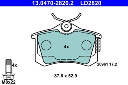 KLOCKI HAM. VW T. BORA/CADDY/EOS/GOLF/PASSAT/POLO 97- CERAMIC