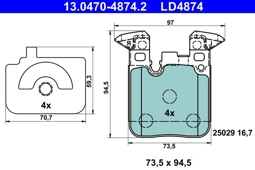 KLOCKI HAM. BMW T. 1/2/3/4 11- CERAMIC
