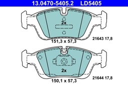KLOCKI HAM. BMW P. 3/Z3/Z4 90-09 CERAMIC