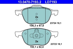 KLOCKI HAM. FORD P. C-MAX/FOCUS/KUGA/TRANSIT 04- CERAMIC
