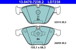 KLOCKI HAM. BMW P. 3/X1 1,6-3,0 04-13 CERAMIC