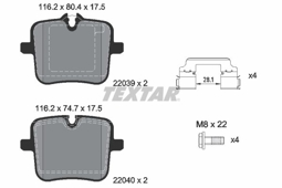 KLOCKI HAM. BMW T. 5/7/8/X3/X5/X6/X7 3,0-6,6 WERSJA M 17-