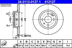 TARCZA HAM. FIAT P. 500/BRAVO/BRAVA/PANDA 95-