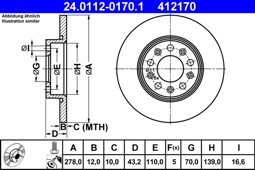 TARCZA HAM. FIAT T. 500X 1,3-2,0 D MULTIJET 14-