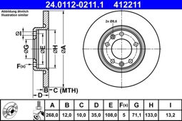 TARCZA HAM. PEUGEOT T. 308/3008 1,2-2,0 13-