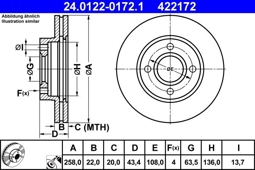 TARCZA HAM. FORD P. FIESTA/FOCUS/FUSION/PUMA 1,0-2,0 16V 95-12