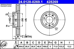 TARCZA HAM. CITROEN P. BERLINGO/C4/C5 1,2-2,0 HDI 13-