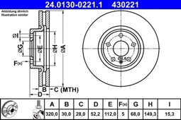 TARCZA HAM. VW P. A4/A5 07-/Q5/A6 09- 320X30