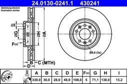 TARCZA HAM. PEUGEOT P. 308/3008/508 1,2-2,0 13-