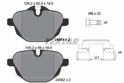 KLOCKI HAM. BMW T. F10/F11 520-530 10-/F25 X3 10-