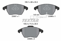 KLOCKI HAM. VW P. CC/GOLF/JETTA/PASSAT/TOURAN 03- KLOCEK ZEW 155MM!!!