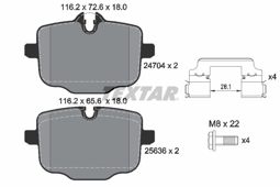 KLOCKI HAM. BMW T. 5/6/7/X3/X5 2,0-4,4 15-