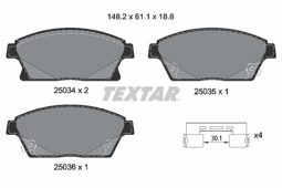 KLOCKI HAM. OPEL P. ASTRA J 09-/ZAFIRA C 11- TARCZA 300MM
