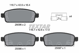 KLOCKI HAM. OPEL T. ASTRA J 09-/ZAFIRA C 11- TARCZA 292MM