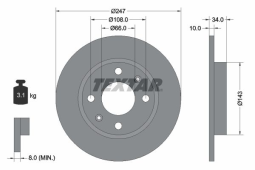 TARCZA HAM. PEUGEOT P. 106/309/205/SAXO/ZX/C15