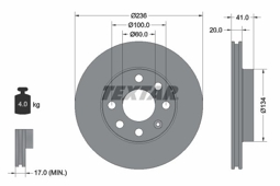 TARCZA HAM. OPEL P. ASTRA