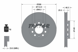 TARCZA HAM. VW P. PASSAT/A4/A6/A8 95-08