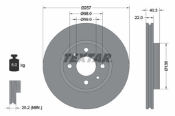 TARCZA HAM. FIAT P. STILO/PUNT