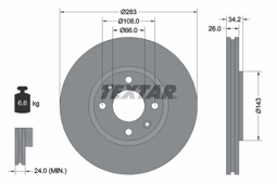 TARCZA HAM. CITROEN P. C5/C3/C4/DS4/XSARA/207/307/308/BERLINGO 08-
