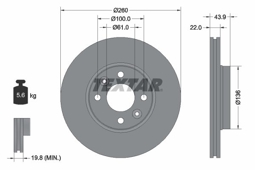 TARCZA HAM. RENAULT P. CLIO 05-/THALIA/MODUS/MICRA 03-