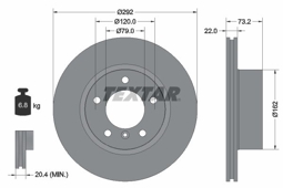 TARCZA HAM. BMW P. 1/3 1,6-2,0 04-13