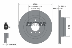 TARCZA HAM. BMW T. E87 116-130/E90 316-320 300X20
