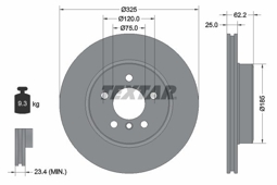 TARCZA HAM. BMW P. X3 2,0-3,0 03-11