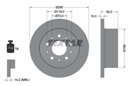 TARCZA HAM. FIAT T. DUCATO 06- 1100-1500-1700KG