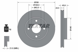 TARCZA HAM. FORD P. FIESTA/KA+ 1,0-1,6 08-