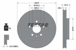TARCZA HAM. OPEL P. ASTRA 1,3-2,0 CDTI 09-