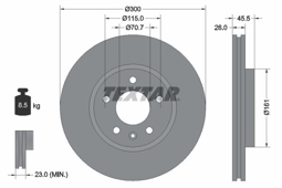 TARCZA HAM. OPEL P. ASTRA 09-