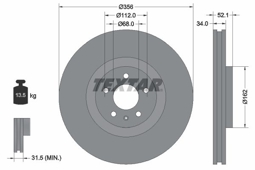 TARCZA HAM. AUDI P. A6/A7 1,8-3,0 TFSI 10-