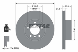 TARCZA HAM. BMW P. 1/2/3/4/X1 05-