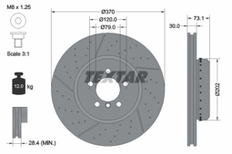 TARCZA HAM. BMW P. 3/4 11- PERFOROWANY