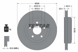 TARCZA HAM. JEEP T. GRAND CHEROKEE 3,0-6,4 4X4 10-